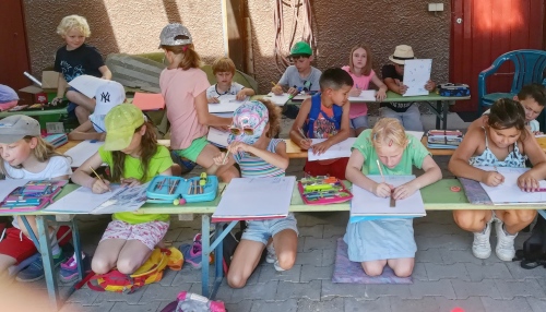 Kinder zeichnen Fachwerk 2019